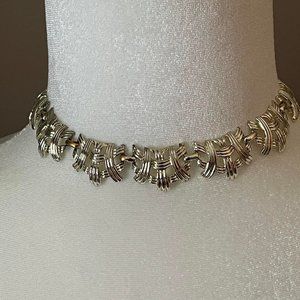 Vintage Coro Light gold-tone Choker Necklace